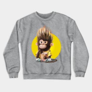 Monkey with Cocoa Crewneck Sweatshirt